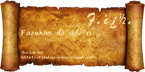 Fazekas Ödön névjegykártya
